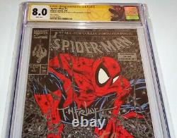 Spider-man #1 Cgc Ss 2x Signature Autographe Stan Lee Todd Mcfarlane Silver Var