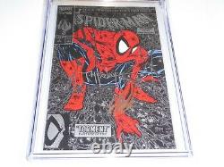 Spider-man #1 Cgc Ss 2x Signature Autographe Stan Lee Todd Mcfarlane Silver Var