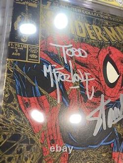 Spider-man #1 Gold Edition Cgc 9.8 Ss Stan Lee & Todd Mcfarlane Rare Gem