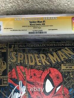 Spider-man 1 Or Upc Cgc 9.8 Signé Par Todd Mcfarlane Et Stan Lee