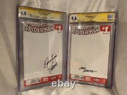 Spider-man #1 Signé Excelsior Stan Lee Cgc 9,8 Et John Romita Sr. Cgc 9,6