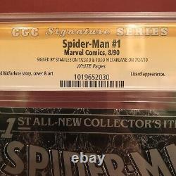 Spider-man 1 Torment Silver Variante Cgc 9,8 2x Ss Signé Stan Lee Todd Mcfarlane