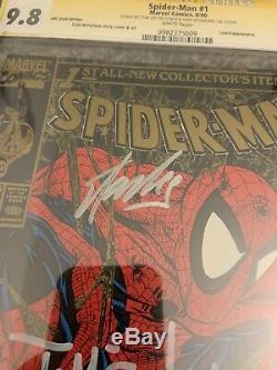 Spider-man # 1 Upc Gold Edition Cgc 9.8 Ss Signé Par Stan Lee & Todd Mcfarlane