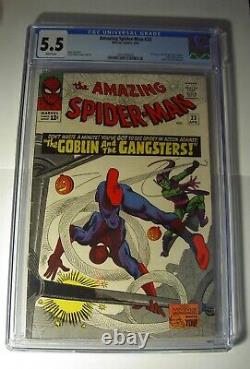 Spider-man #23 Cgc 5.5 Fn- 1965, 3e Application Green Goblin, Silver Age, Navire Libre