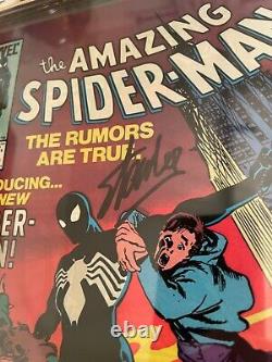 Spider-man 252 Cgc 9,8 Ss Signé Par Stan Lee 1ère App Black Suit Newsstand Venom