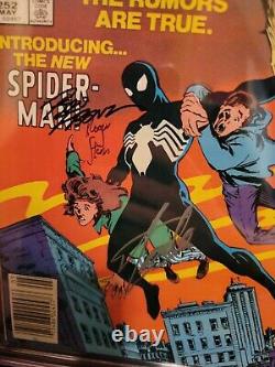 Spider-man #252 Newstand Ss Signé Par Stan Lee Cgc 9,6 1st Black Suit Venom