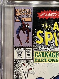 Spider-man 361 Cgc 9.6 Signé Stan Lee 1ère Apparence Complète Carnage Cletus Kasady