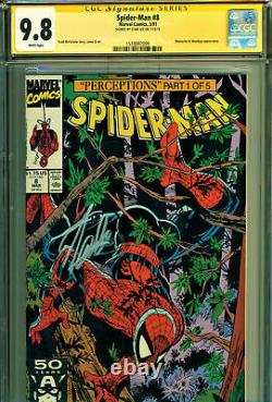 Spider-man #8 Cgc 9.8 Wp Ss Signé Par Stan Lee-mcfarlane Art! Wolverine/wendigo