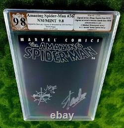 Spider-man Amazing 36 Pgx 9,8 (nt Cgc) Ss John Romita Jr Croquis/signé Stan Lee
