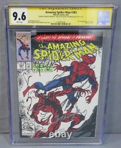 Spider-man D'amélioration #361 Signé X3 Stan Lee, Carnage 1ère Application Cgc 9.6 Marvel 1992