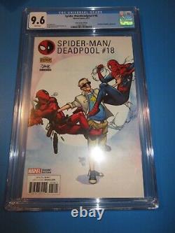 Spider-man/deadpool #18 Rare Stan Lee Box Variante Cgc 9,6 Nm+ Gemme Magnifique