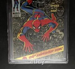 Spider-man étonnant #100 Cgc 9.2 Wp Numéro anniversaire Stan Lee Marvel Comics 1971