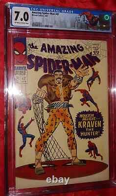 Spider-man étonnant #47 Cgc 7.0! Couverture classique de Kraven, Stan Lee/John Romita! Clé