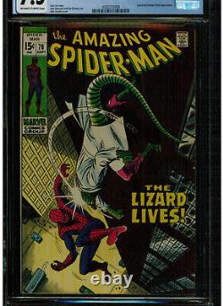 Spider-man étonnant #76 Cgc 7.5 1969 Stan Lee, John Romita Première apparition précoce de Lizard