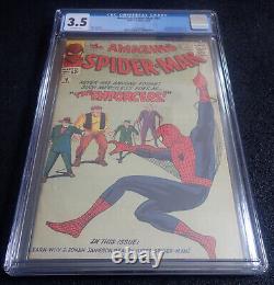 Spider-man incroyable #10 ? CGC 3.5 OW ? 1er Big Man & the Enforcer 1964 Stan Lee