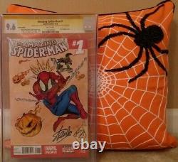 Spider-man incroyable #1 Cgc 9.6 Ss Stan Leesign & Sketch Jones Lugo Goblin