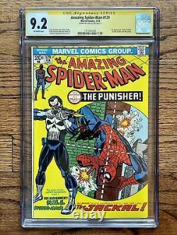Spider-man incroyablement HOT n°129 Marvel 1974 CGC 9.2 SS 1er Punisher signé Stan Lee