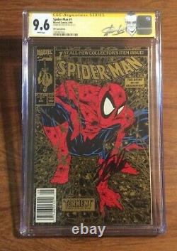 Spiderman #1 Gold Upc Walmart Edition Ss Stan Lee Cgc 9.6 Extrêmement Rare