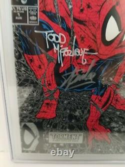 Spiderman #1 Silver Edition Cgc 9.6 Ss Signé Par Stan Lee & Todd Mcfarlane! 1990