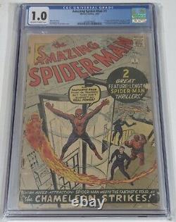 Spiderman Incroyable #1 cgc 1.0 (Premier Spiderman en solo / Premier Jonah Jameson) 1963