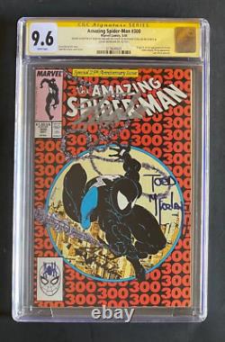 Spiderman étonnant #300 CGC 9.6 SS Signé Stan Lee Todd Mcfarlane 1ère App Venom