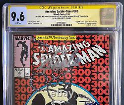 Spiderman étonnant #300 CGC 9.6 SS Signé Stan Lee Todd Mcfarlane 1ère App Venom