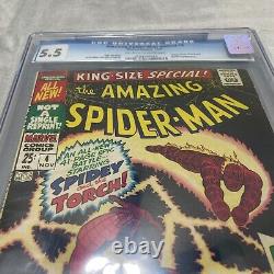 Spiderman extraordinaire annuel 4 BD CGC 5.5 Marvel 1967 Stan Lee ère d'argent