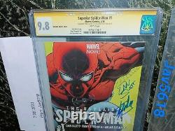 Spiderman supérieur 1 Cgc 9.8 Ss Stan Lee X 2 Signé Couverture Quesada Marvel Comic