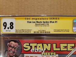 Stan Lee Rencontre Spider-man #1 Cgc 9,8 Ss Stan Lee Pages Blancs 2006 Nm/mt