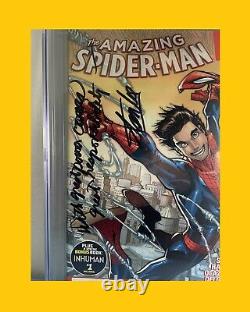 Stan Lee Signé Cgc 9.8 L'inscription Spider-man D'amazing #1 Avec Grande Puissance