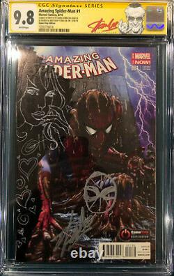 Stan Lee Signed Sketch Cgc Ss 9.8 Amazing Spider-man 1 Cbcs Greg Horn A Remarqué