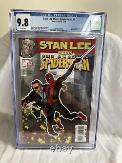 Stan Lee rencontre Spider-Man # 1 CGC 9.8 Hommage à Amazing Fantasy 15 Morales Romita