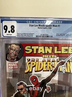 Stan Lee rencontre Spider-Man # 1 CGC 9.8 Hommage à Amazing Fantasy 15 Morales Romita