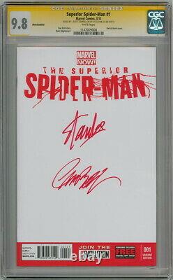 Superior Spider-man # 1 Blank Cgc 9.8 Série Signature Stan Lee & Signed Campbell