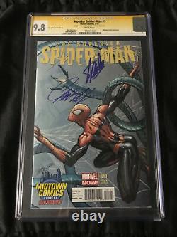 Superior Spider-man #1 Cgc 9.8 Variante Midtown Signé Par Stan Lee & J. Campbell
