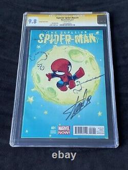 Superior Spider-man #1 Marvel Comics Skottie Young Signé Stan Lee 2013 Cgc 9.8
