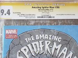 The Amazing Spider-man #700 Cgc 9.4 Ss Signé Par Le Légendaire Stan Lee