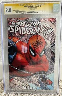 The Amazing Spider-man 700 Cgc 9.8 Ss Signé Stan Lee Marvel Comic Livre Rare