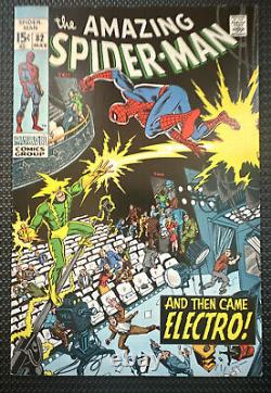 Translate this title in French: AMAZING SPIDER-MAN #82 Electro app. 1970 Marvel John Romita Stan Lee NM+

INCROYABLE SPIDER-MAN #82 Apparition d'Electro, 1970 Marvel John Romita Stan Lee NM+