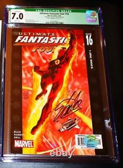 Ultimate Fantastic Four #16 CGC signé par STAN LEE Spider-Man Beckett Comic Book