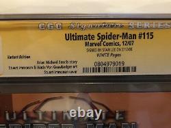 Ultime Spider-man 115 Cgc Ss Signé Par Stan Lee 9.8 Rare Couverture De La Variante