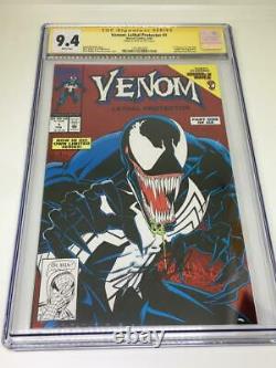 Venom Lethal Protector # 1 Signé Stan Lee Cgc 9.4 Bagley Couverture