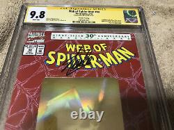Web De Spider Man 90 Cgc Ss 9.8 Stan Lee Signé Incroyable Top 1 Or Hologram
