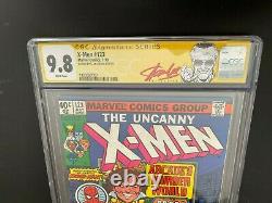 X-men #123 Cgc 9,8 Ss Signature Stan Lee Kiosque À Journaux Rare Bronze Age Marvel Comics