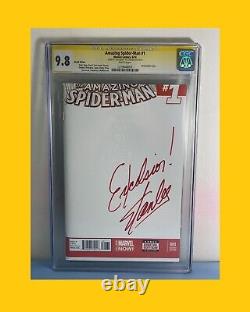 (only 1 Existe) Stan Lee Signe Cgc 9.8 Amazing Spider-man #1 Inscrit Excelsior